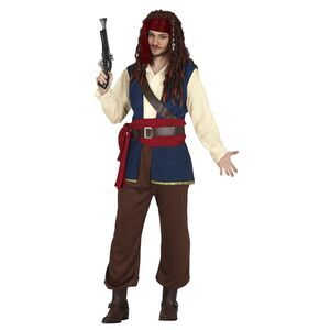 Fiestas Guirca Mens Pirate Costume / Brown/Blue